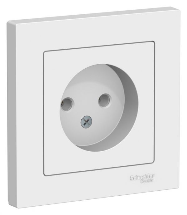 ATLASDESIGN РОЗЕТКА без заземления, 16А, в сборе, ЛОТОС