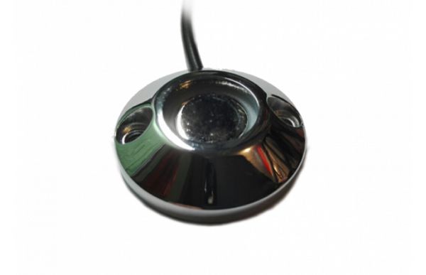 Cчитыватель антивандальный, накладной Touch Memory(хром). Имеет подсветку по контуру центрального контакта (красный цвет). Подсветка работает от 3В,5В, 12В (встроенный резистор).