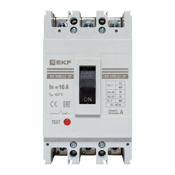 Выключатель автоматический ВА-99М 63/16А 3 полюса 20кА