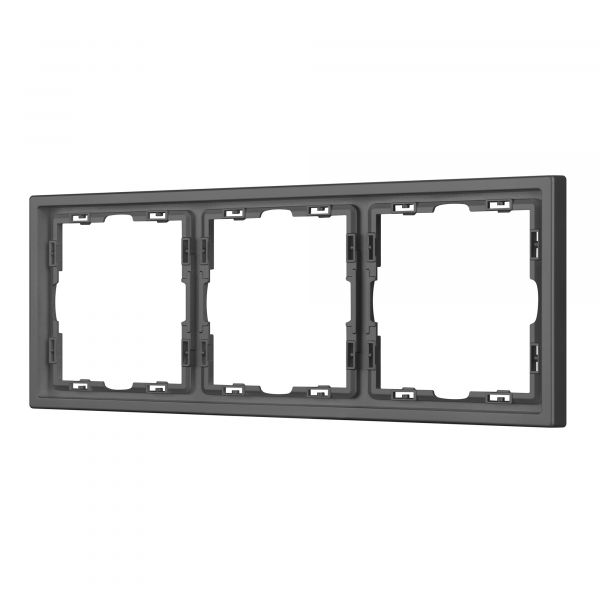 Рамка пластиковая FRM-NOBE-SFPL-3-GR, Серый, 3 поста