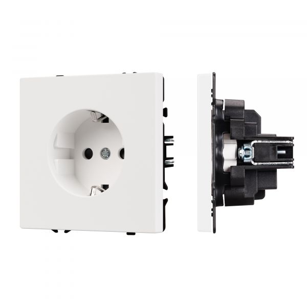 Механизм электрической розетки SCT-NOBE-MEU1-SFPL-WH 230V, 16A, Белый, 1 пост