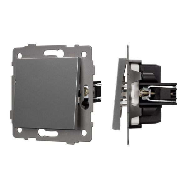 Механизм выключателя одноклавишный проходной SWT-MKP1-PL-GR-V 250V, 10A
