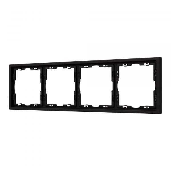 Рамка пластиковая FRM-NOBE-SFPL-4-BK, Чёрный, 4 поста
