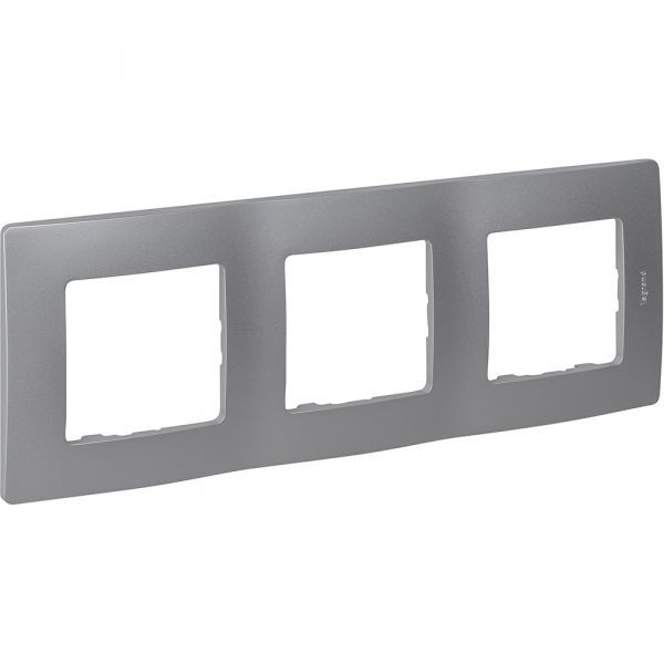 Рамка 3-местная алюминий ETIKA