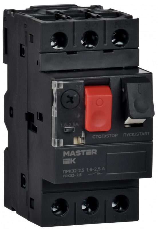Пускатель ПРК32-2,5 In=2,5А Ir=1,6-2,5А Ue 660В MASTER IEK