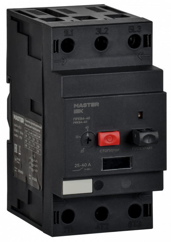 Пускатель ПРК64-40 In=40А Ir=25-40А Ue 660В MASTER IEK