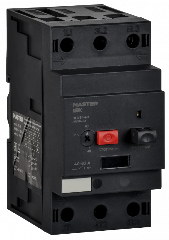 Пускатель ПРК64-63 In=64А Ir=40-63А Ue 660В MASTER IEK
