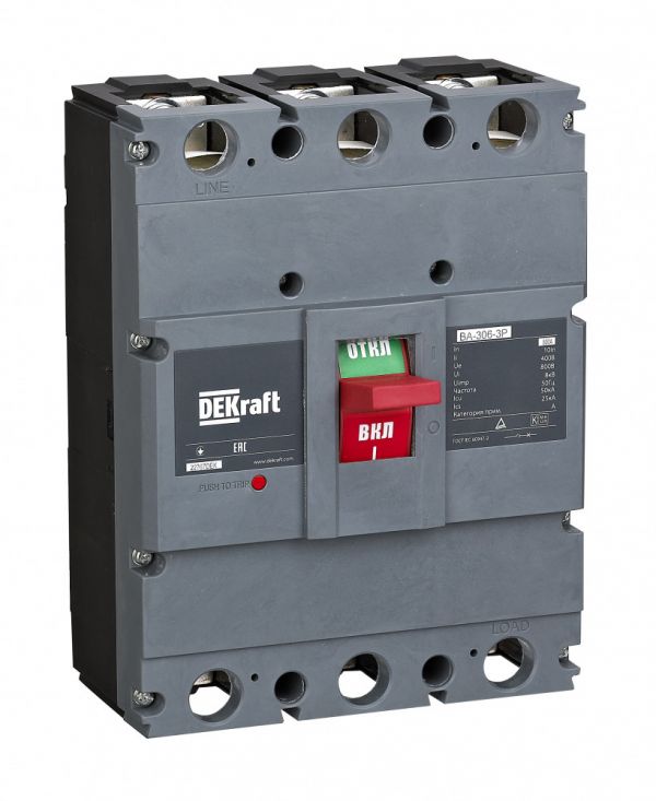 Силовой автоматический выключатель 3P 630А 50кА ВА-306