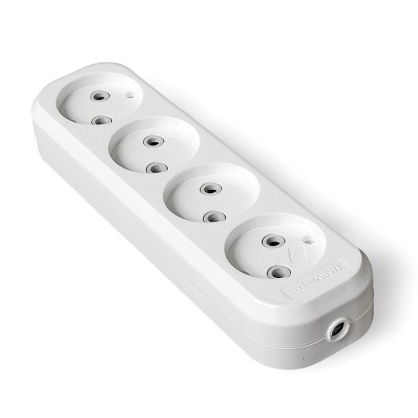 Колодка удлинителя 4 поста без заземления