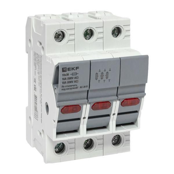 Предохранитель-разъединитель DF 10х38 3Р (тип ПВЦ)