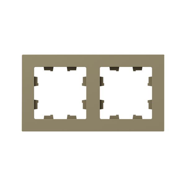 Рамка 2-местная шамп.  пластик Эпика EKF