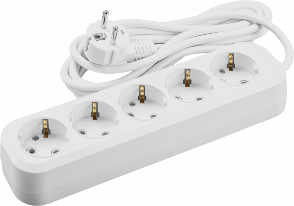 Удлинитель бытовой OPE-S-05-300-E-3x1 с заземлением 5 розеток  3м ПВС 3х1 3500Вт