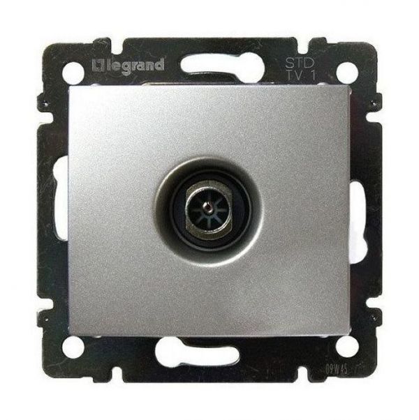 Розетка TV тип звезда алюминий VALENA DIY