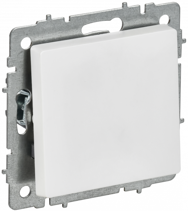 BRITE Выключатель 1-клавишный проходной 10А ВС10-1-6-БрАБ арктический белый IEK