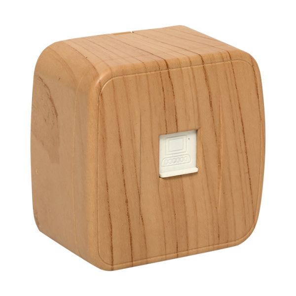 Розетка RJ-45 1-местная ОП Минск 1А 120В светлое дерево