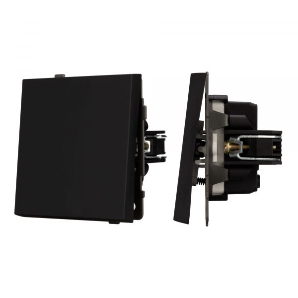 Механизм выключателя одноклавишный перекрёстный SWT-TENDO-MKX1-SFPL-BK 230V, 10A, Чёрный, 1 пост