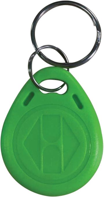 Брелок бесконтактный EM-Marine TS светло-зелёный с кольцом для крепления, идентификационный номер нанесен на поверхность брелока