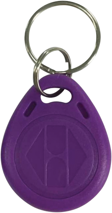 Брелок бесконтактный EM-Marine TS фиолетовый с кольцом для крепления, идентификационный номер нанесен на поверхность брелока