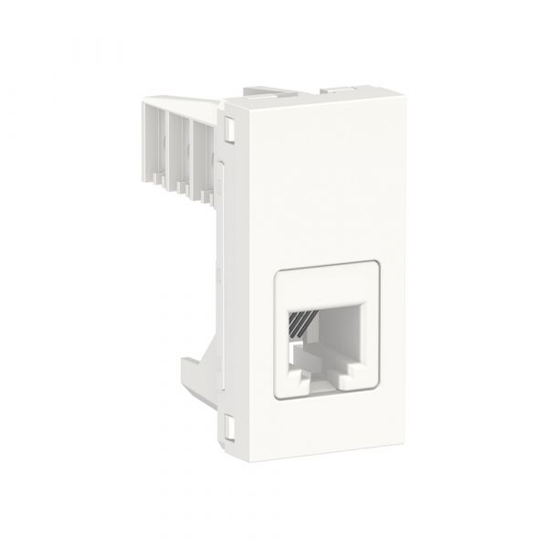 Розетка UNICA MODULAR телефонная RJ12 одиночная 1 модуль белый