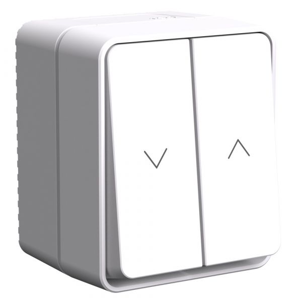ATLASDESIGN PROFI IP54 2-клавишный ВЫКЛЮЧАТЕЛЬ ДЛЯ ЖАЛЮЗИ, 2хсх.4, БЕЛЫЙ