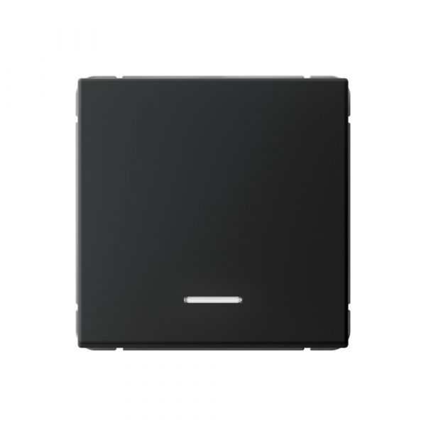 ARTGALLERY 1-клавишный выключатель с подсветкой, сх.1а, 10АХ, механизм, карбон