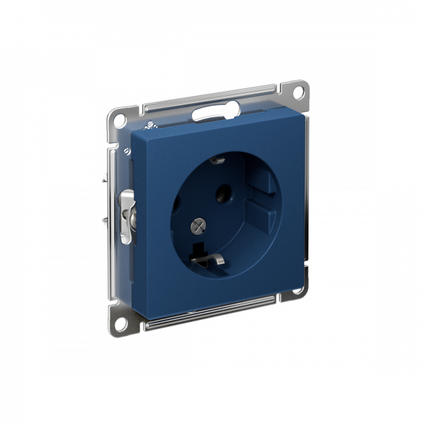 ATLASDESIGN РОЗЕТКА с заземлением, 16А, механизм, АКВАМАРИН