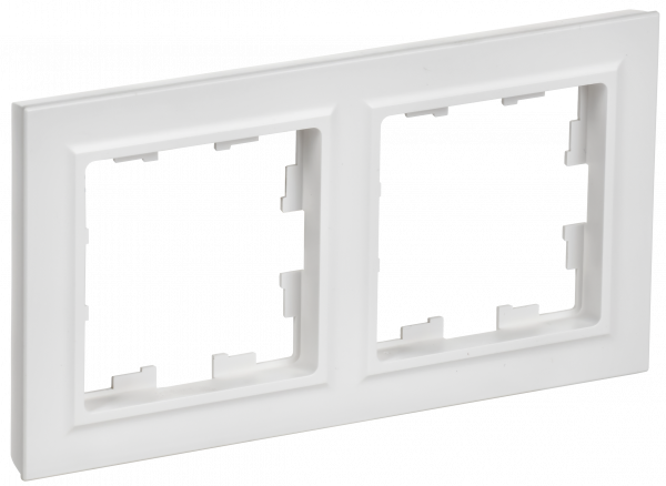 BRITE Рамка 2-местная РУ-2-БрАБ арктический белый IEK