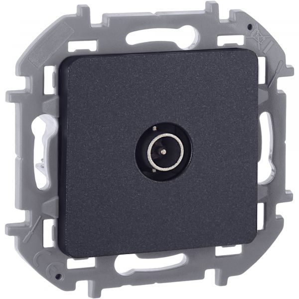 Розетка TV оконечная антрацит INSPIRIA