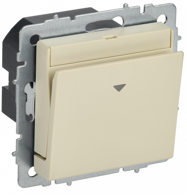 BRITE Выключатель карточный 30А ВС10-1-8-БрКр бежевый IEK