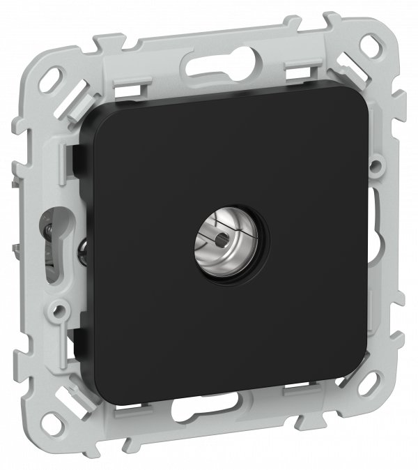 FLITE Розетка TV экранированная проходная тип M РТВм-1-1-2-ФлЧ черный IEK