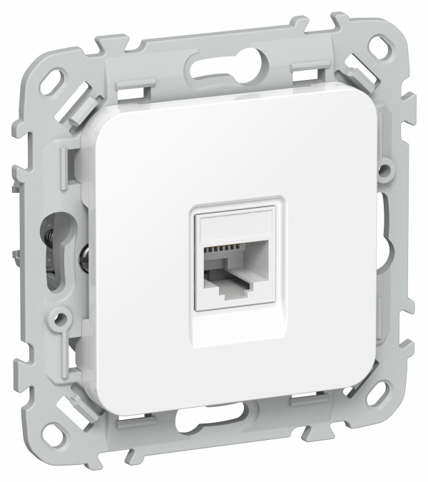 FLITE Розетка компьютерная RJ45 категория 5Е UTP РК5е-1-0-ФлБ белый IEK