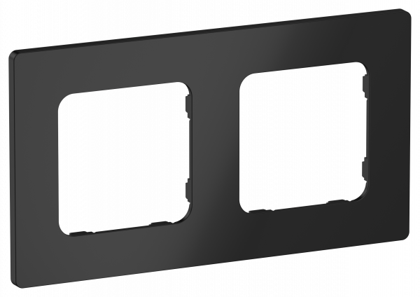 FLITE CLASSIC Рамка 2-местная РУ-2-К-ФлЧ черный IEK