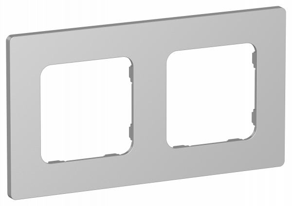 FLITE CLASSIC Рамка 2-местная РУ-2-К-ФлА алюминий IEK