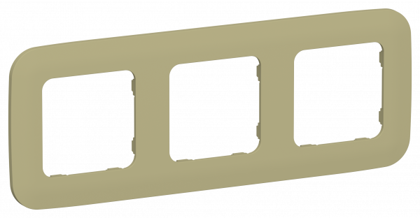 FLITE ARTISTIC Рамка 3-местная РУ-3-А-ФлО оливковый IEK