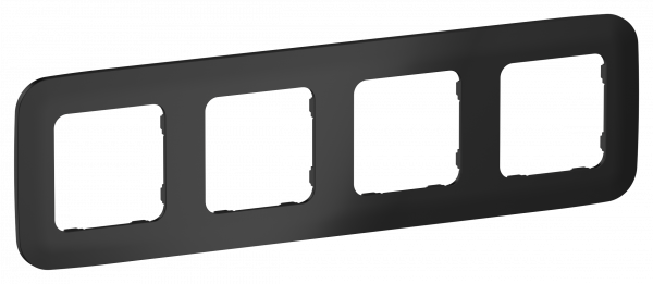 FLITE ARTISTIC Рамка 4-местная РУ-4-А-ФлЧ черный IEK