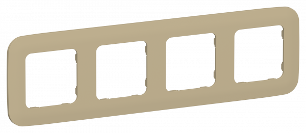 FLITE ARTISTIC Рамка 4-местная РУ-4-А-ФлХ хаки IEK