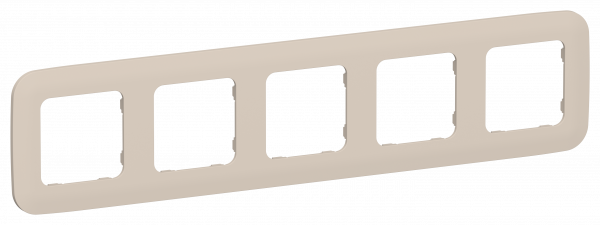 FLITE ARTISTIC Рамка 5-местная РУ-5-А-ФлЛ льняной IEK