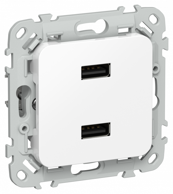 FLITE Розетка USB A+A 3,1А РЮ-2-ФлБ белый IEK