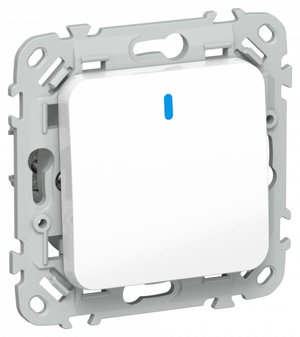 FLITE Выключатель 1-клавишный с индикацией 10А ВС11-1-1-ФлБ белый IEK