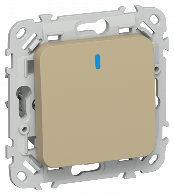 FLITE Выключатель 1-клавишный с индикацией 10А ВС11-1-1-ФлХ хаки IEK