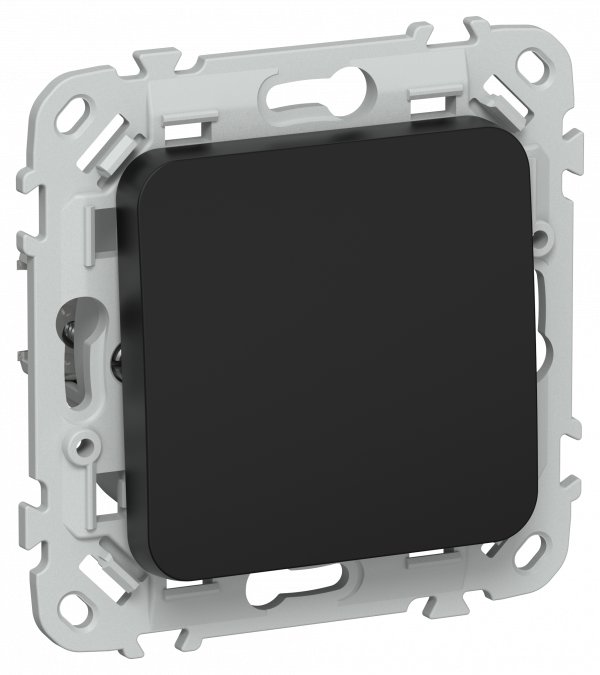 FLITE Выключатель 1-клавишный перекрестный 10А ВС71-1-0-ФлЧ черный IEK