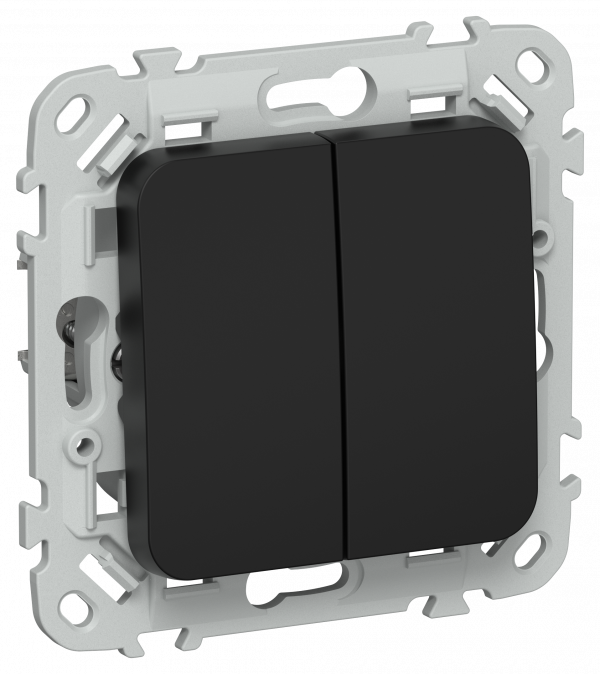 FLITE Выключатель жалюзи 10А ВЖ52-2-0-ФлЧ черный IEK