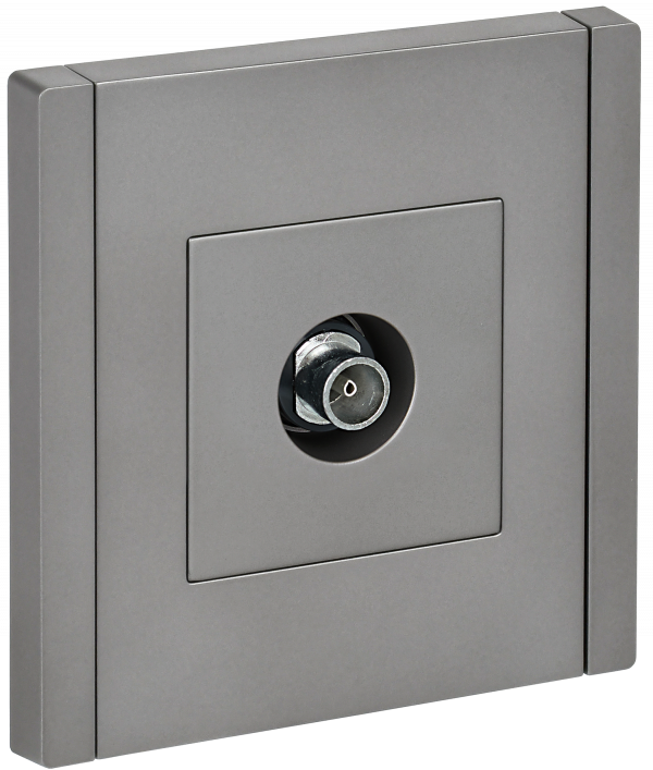 FORTE&PIANO Розетка TV оконечная FP528 сталь IEK