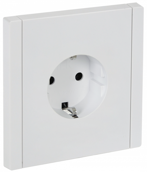 FORTE&PIANO Розетка 1-местная с заземлением без защитных шторок безвинтовое крепление 16А FP214 белый IEK