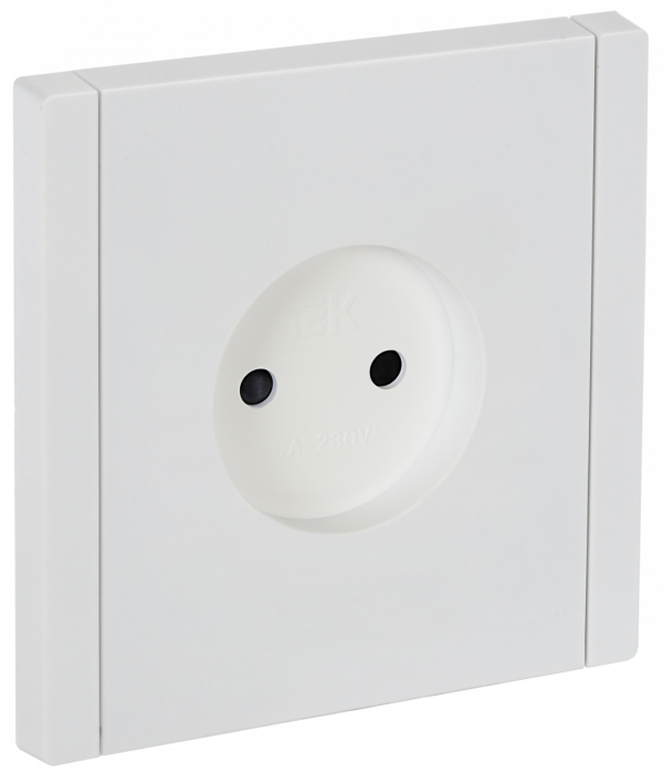 FORTE&PIANO Розетка 1-местная без заземления с защитными шторками винтовое крепление 10А FP217 белый IEK