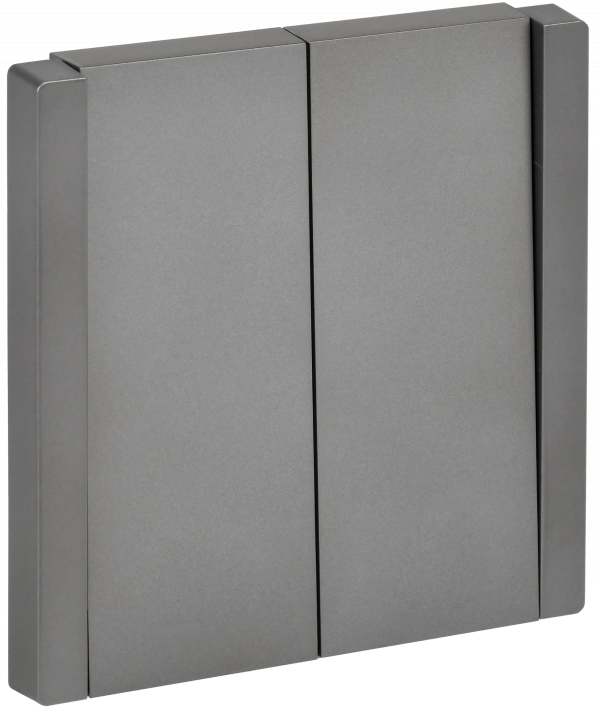 FORTE&PIANO Выключатель 2-клавишный проходной 10А FP507 сталь IEK