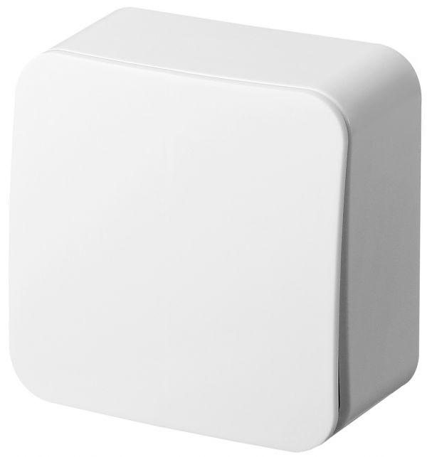 Выключатель одноклавишный накладного монтажа цвет белый 10AX 250В