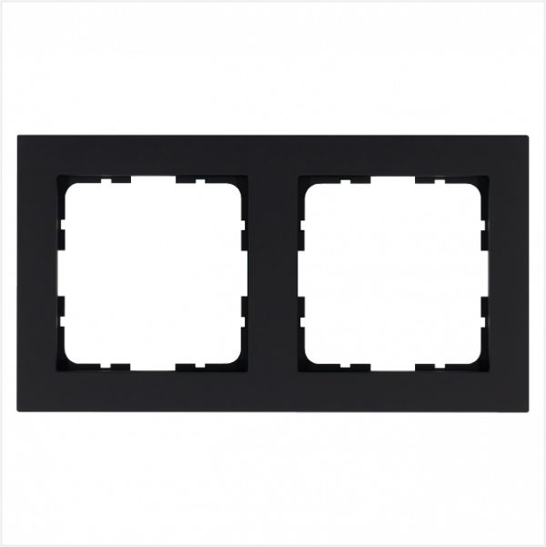 Рамка G-Classic 2-постовая, цвет черный матовый (soft touch)