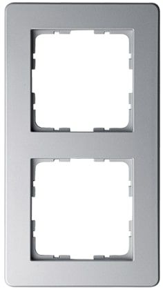 Рамка G-Flex 2-постовая, цвет Алюминий