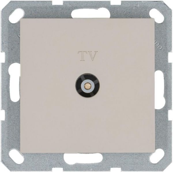 Розетка TV9.5 мм оконечная с накладкой, цвет Тауп